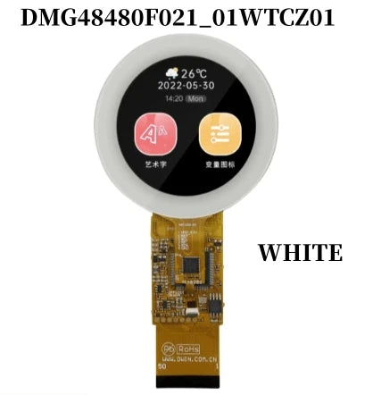 Custom DMG48480F021_01W 2.1-inch COF ultra-thin circular intelligent serial port screen touch LCD