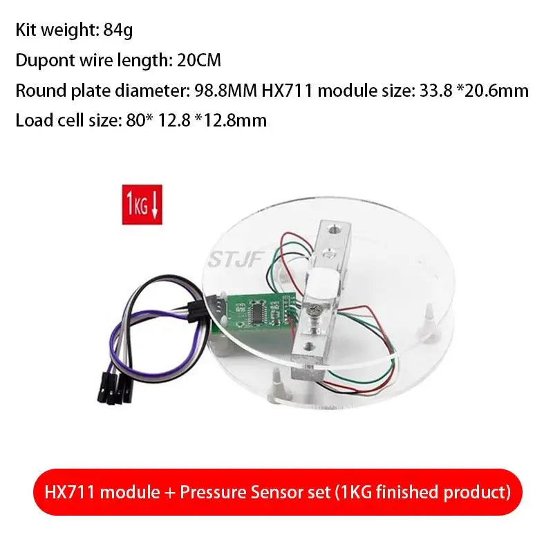 Custom Digital Load Cell Weight Sensor HX711 AD Converter Breakout Module 1KG-20KG Portable Electronic Kitchen Scale for Arduino Scale