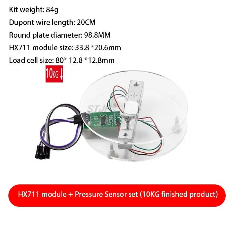 Custom Digital Load Cell Weight Sensor HX711 AD Converter Breakout Module 1KG-20KG Portable Electronic Kitchen Scale for Arduino Scale