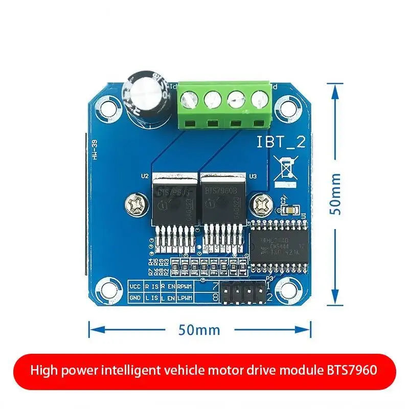 Custom Double BTS7960 43A H-bridge High-power Motor Driver module/ diy smart car Current diagnostic