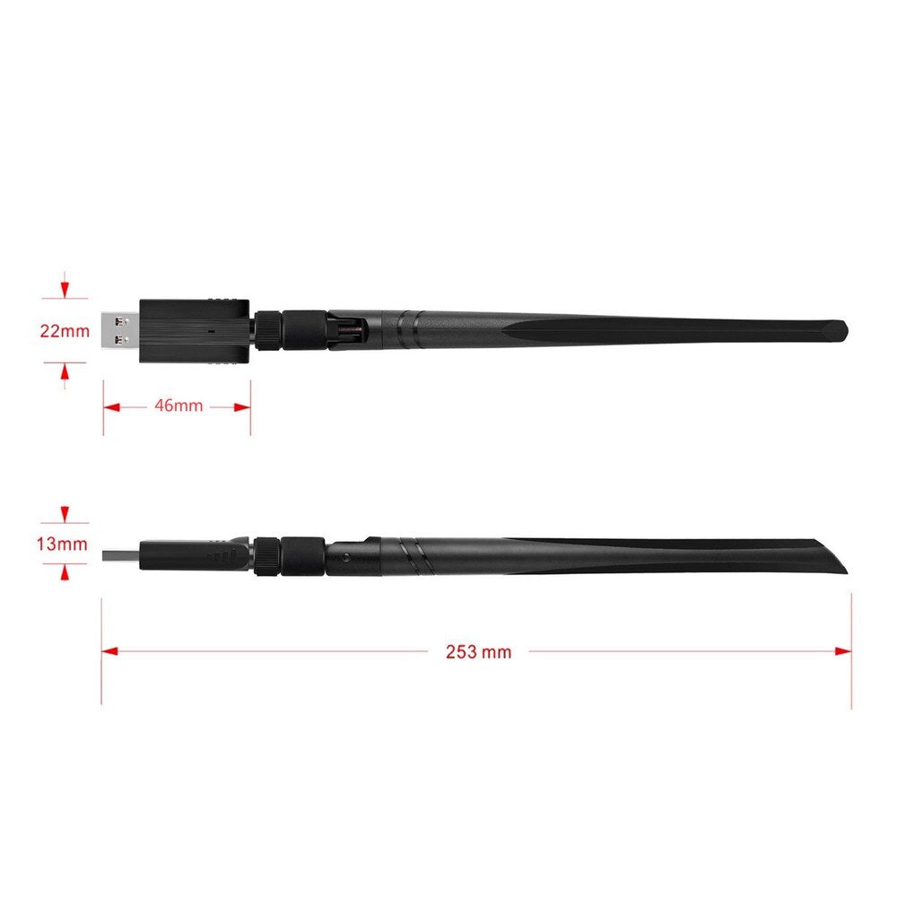 Custom Dual Band Wireless USB 3.0 Adapter 5GHz+2.4GHz 1200M for NVIDIA Jetson Nano