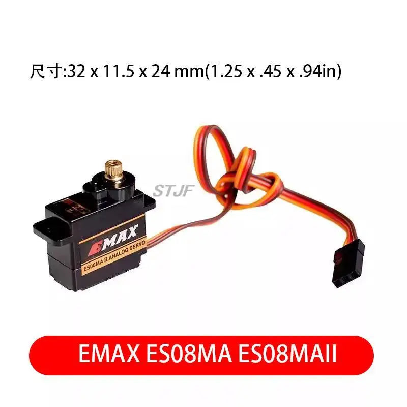 Custom EMAX ES08MA ES08MAII 12g Mini Metal Gear Analog Servo for Rc Hobbies Car Boat Helicopter Airplane Rc Robot