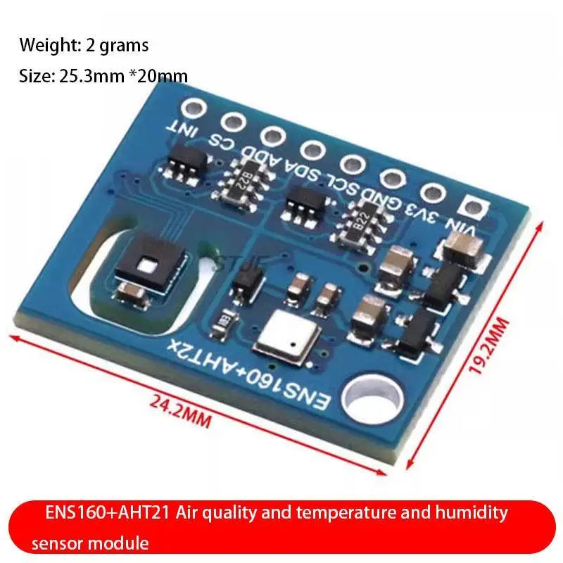 Custom ENS160+AHT21 CARBON Dioxide CO2 eCO2 TVOC Air Quality And Temperature And Humidity Sensor Replace CCS811 For Arduino