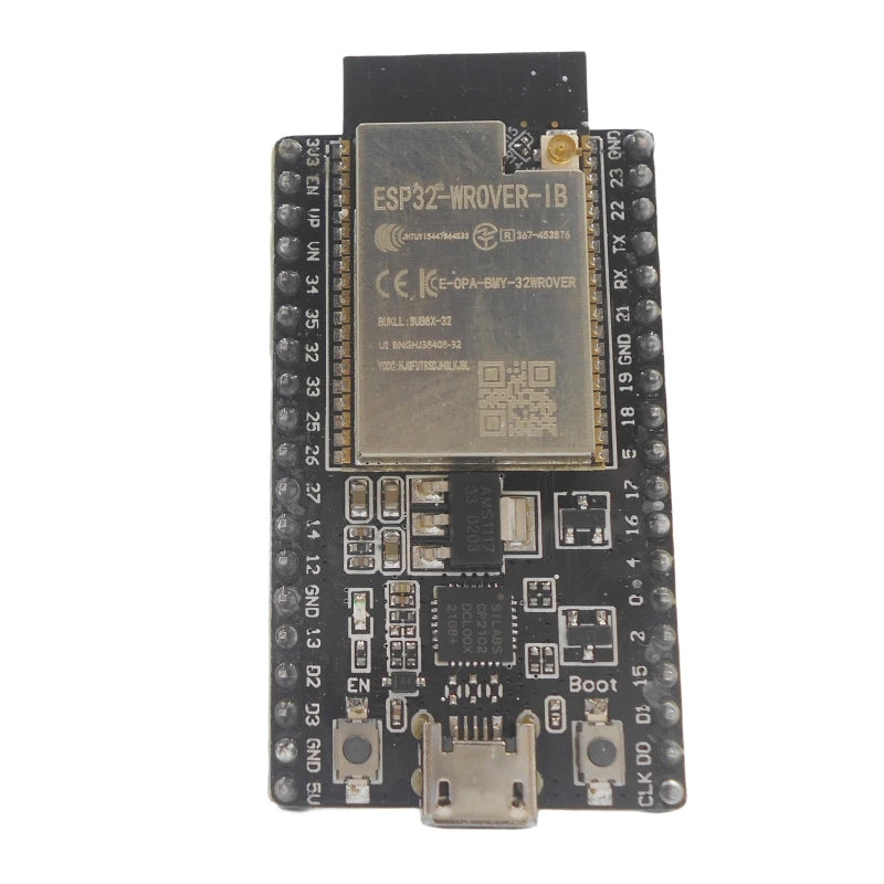 Custom ESP32 DevKitC development board is equipped with 32D/32U/WROVER-IB/WROVER-B/SOLO-1