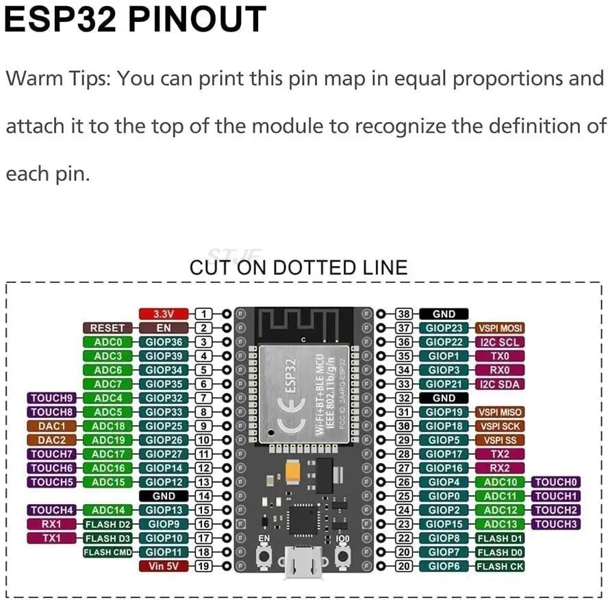 Custom ESP32 Expansion board 38Pin Development board Wireless WiFi+For Bluetooth 2 in 1 dual-core CPU low power consumption