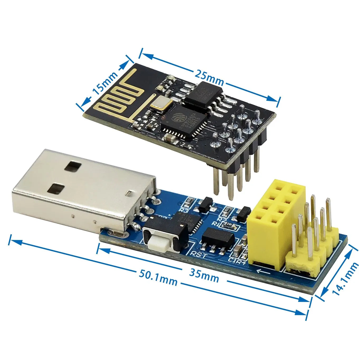 Custom ESP8266 ESP-01/ESP-01S WIFI Module Adapter Download Debug FOR ST-Link Kit IDE USB to ESP8266 ESP-01s DIY Kit for Arduino