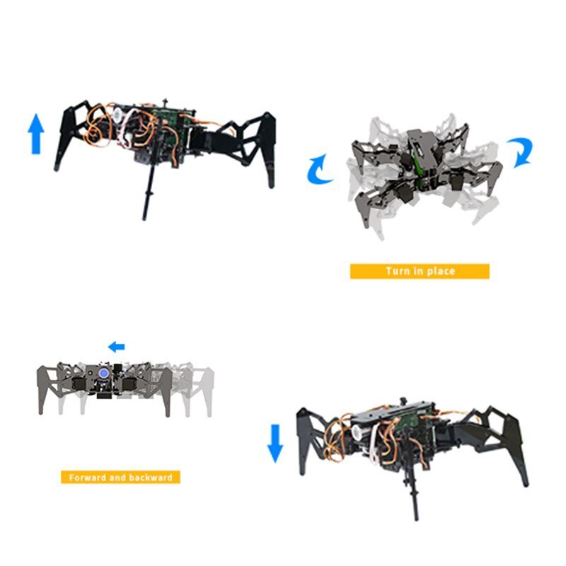 Custom Education Robot Steam Science and Education Raspberry Pi Quadruped Robot WiFi Camera AI Video