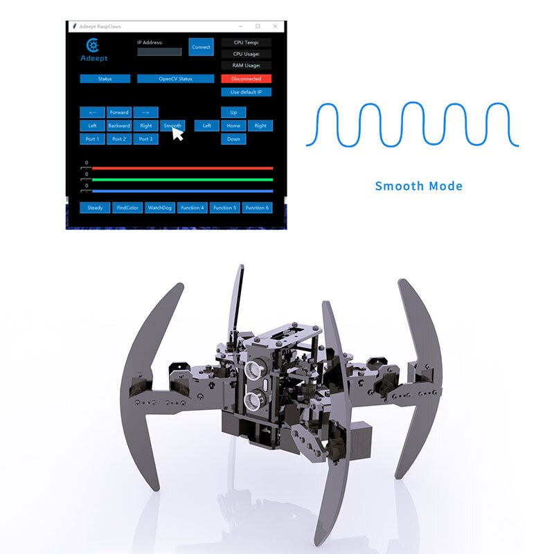 Educational Robot Arduino Quadruped up and down Crawling Robot Python Reprogrammable