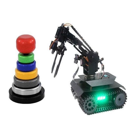 Custom Educational Robot Steam Science and Education Raspberry Pi Aluminum Alloy Crawler Programmable Robot with Mechanical Arm