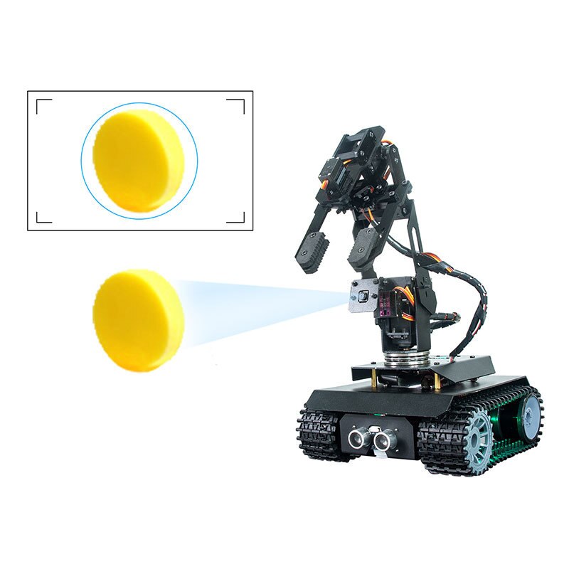 Custom Educational Robot Steam Science and Education Raspberry Pi Aluminum Alloy Crawler Programmable Robot with Mechanical Arm