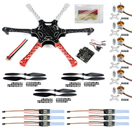 Custom F05114-C HexaCopter ARF F550 Hex-Rotor FlameWheel Kit With KK 2.3 Flight Controller ESC Motor Propeller DIY Quadcopter Set