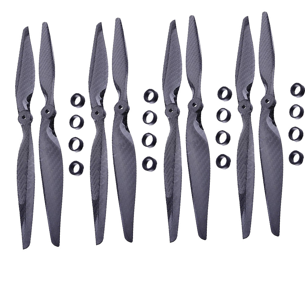 Custom F05314 4 Pairs 13x6.5 3K Carbon Fiber Propeller CW CCW 1365 CF Props  for DIY RC Quadcopter Hexacopter Multi Rotor