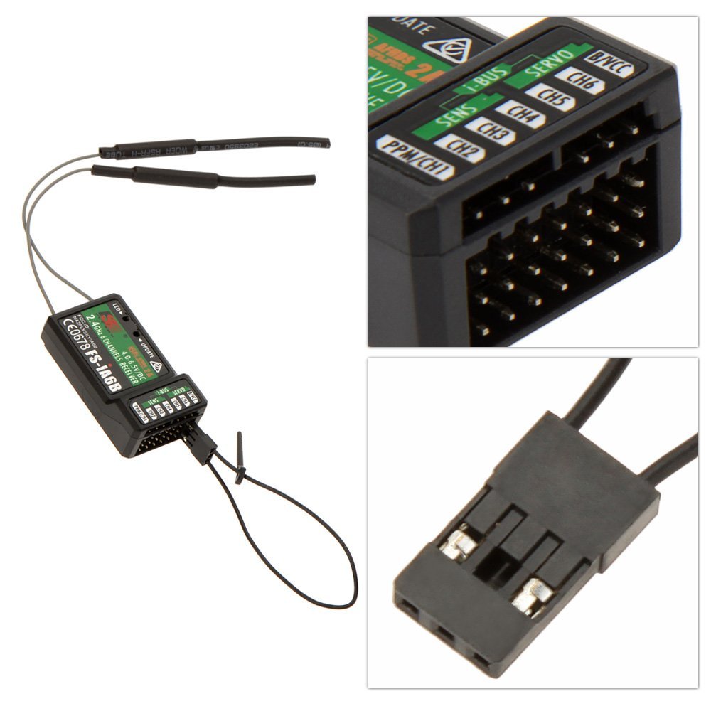 Custom FS-iA6B 2.4G 6 Channel 6CH RC Receiver PPM Output with iBus Port for FS i4 i6 i10 RC Transmitter F17294