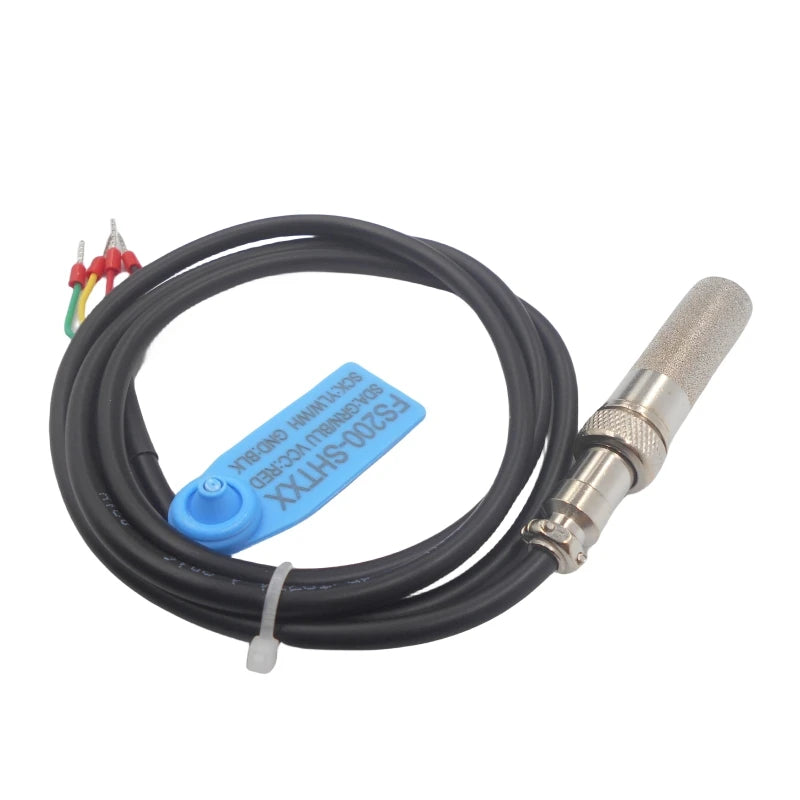 Custom FS200 Flat head temperature and humidity sensor probe 304 stainless steel waterproof probe SHT10 SHT31 SHT40 SHT25 SHT21 SHT35