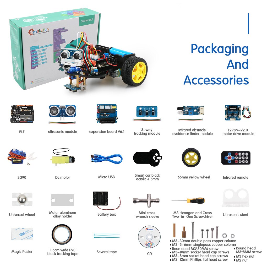 Custom For Arduino R3 smart robot car starter kit, support iOS/Android, Ps2, WiFi IR control for Arduino Diy kit, with tutorial