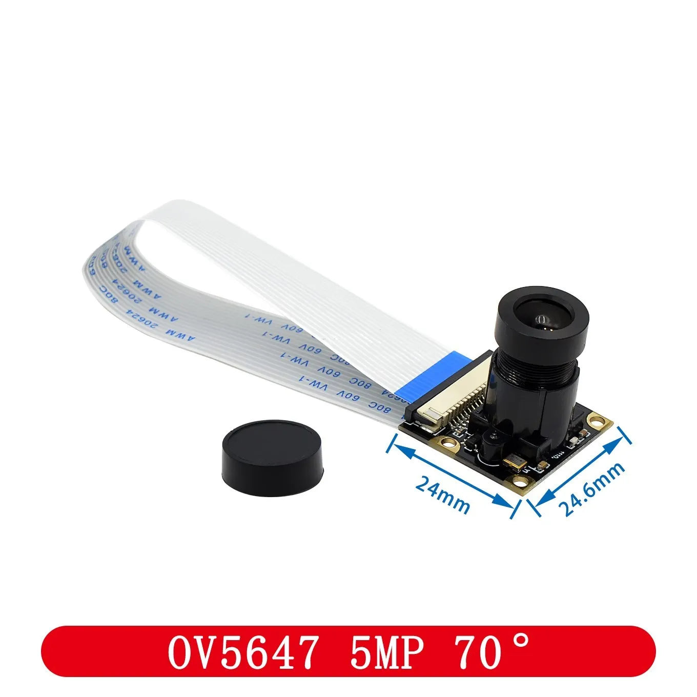 Custom  For Raspberry Pi 4 Night Vision Fisheye Camera 5MP OV5647 70/95/160 Degree Focal Adjustable Camera for Raspberry Pi 3 Model B