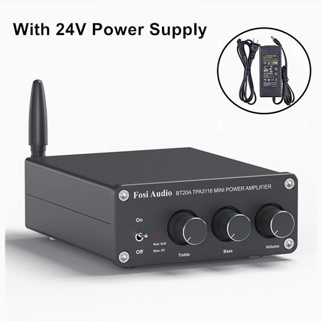 Audio BT20A BT TPA3116D2 Sound Power Amplifier 100W Mini HiFi Stereo Class D Amp Bass Treble For Home Theater