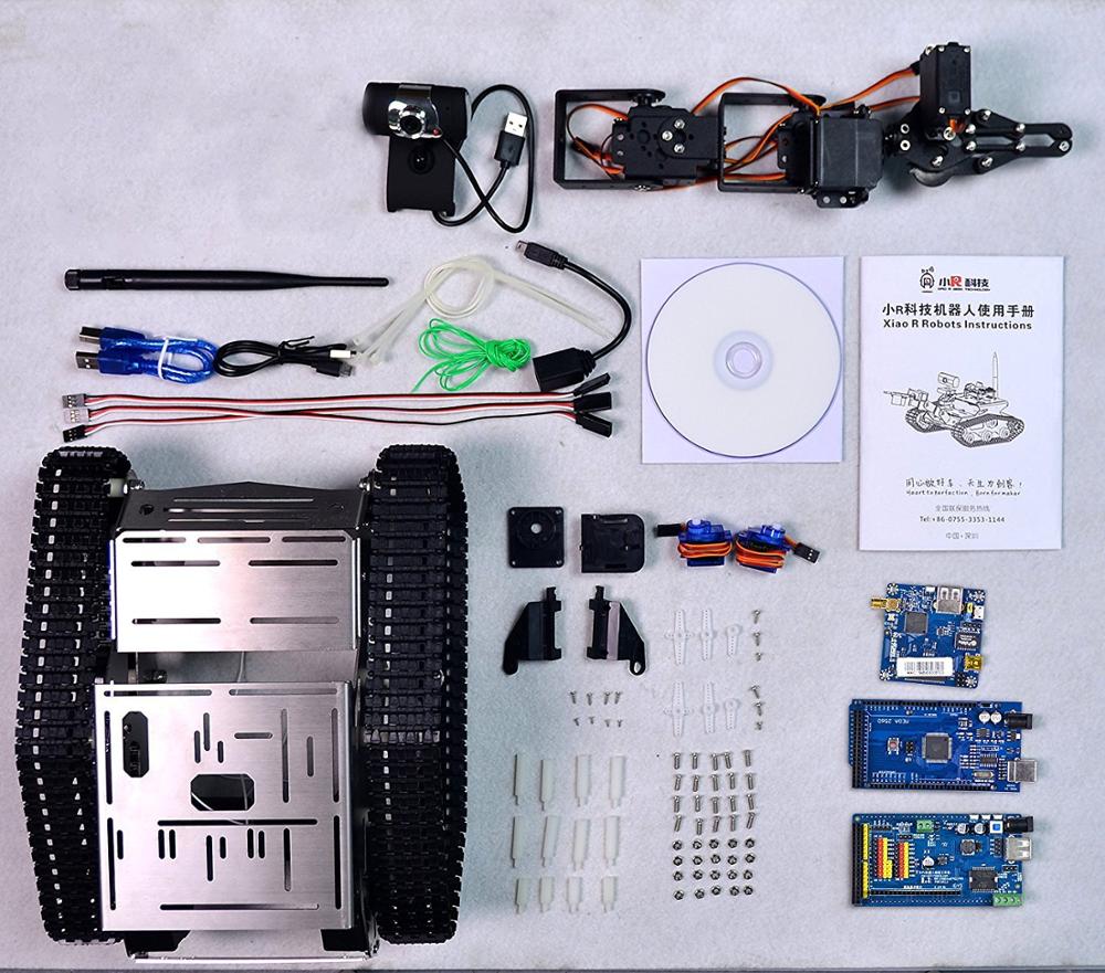 Custom Fpv Robot Auto Kit Met Robotic Hd Camera Voor Arduino,Utility Intelligente Tank Chassis Robotics Voertuig, smart Lear