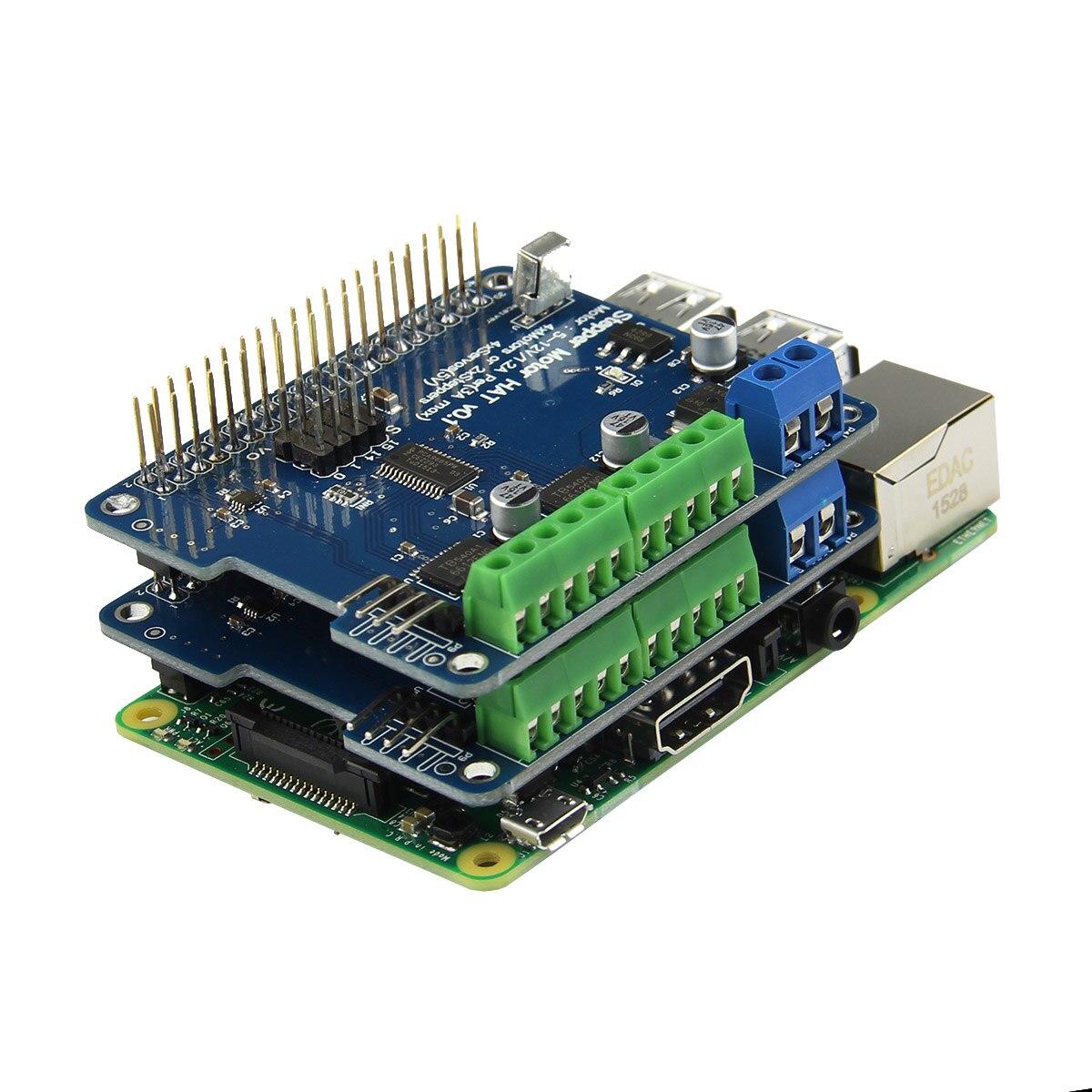 Full function Motor HAT, Robot Expansion Board Support Raspberry Pi 4 Molde B, 3B+/3B/2B/B+ (Stepper/Motor/Servo/IR Remote) customize