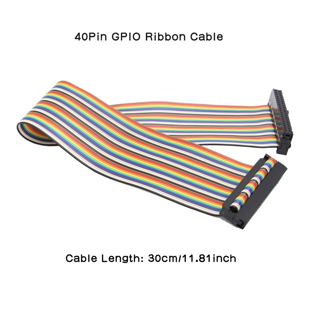 Custom GPIO Breakout Expansion Kit,T-Shaped Breakout Adapter Plate+40Pin GPIO cable+Breadboard for Raspberry Pi 4B/3B+/3B/2B