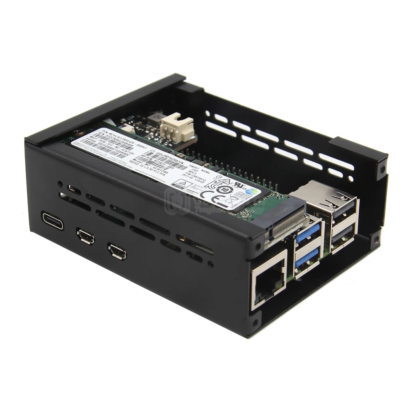 Custom Metal Case P579-V3 for     Pi 5 & PCIe M.2 NVMe SSD Shield X1000 / X1001 / X1003 / X1004 (NOT Support X1002 !!!)