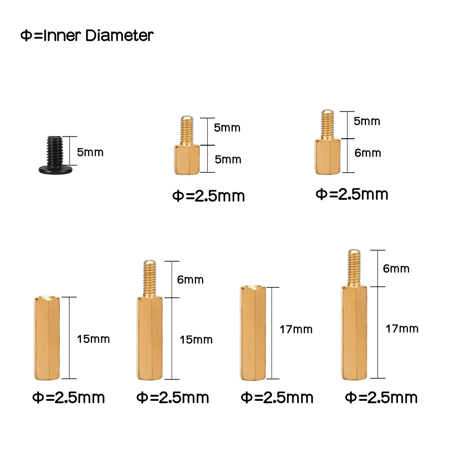 Custom Pi 5 PCIe to M2 NVME Board Installation Spacer Screw Set