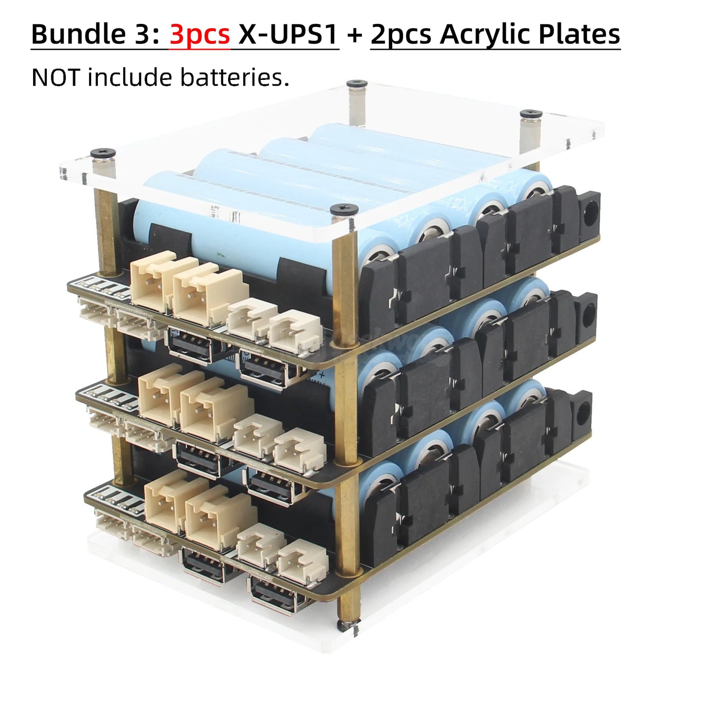 Custom X-UPS1 12V/5V Dual Output Universal Stackable UPS Shield for SBC Orange Pi 5/Jetson Nano/    Pi/Tinker Board etc.