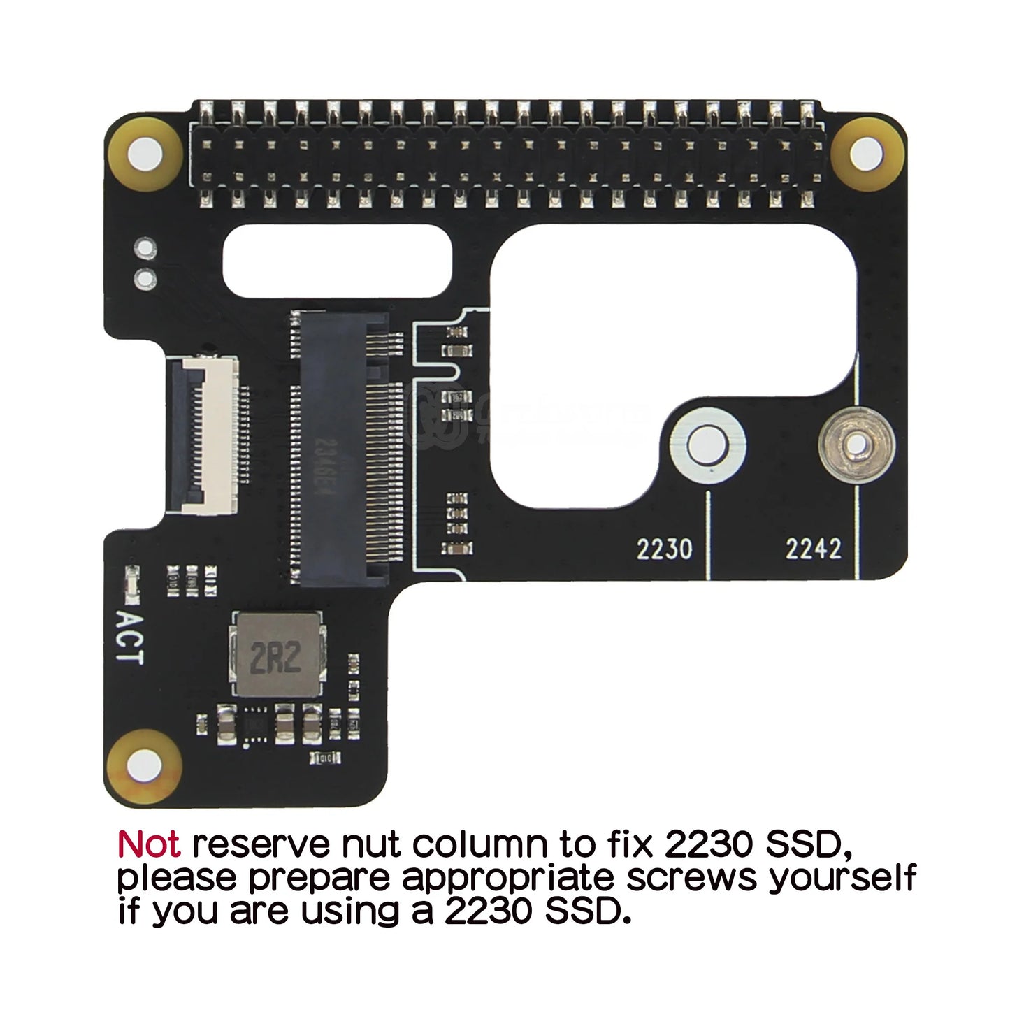 Custom X1000 Pcie M.2 NVMe SSD 2242 PIP PCIe Peripheral Board with Case for     Pi 5