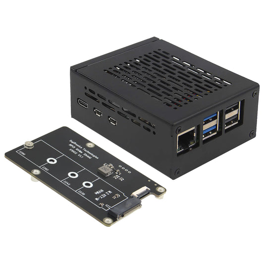 Custom X1002 pcie to NVMe Board with P580 Metal Case for     Pi 5