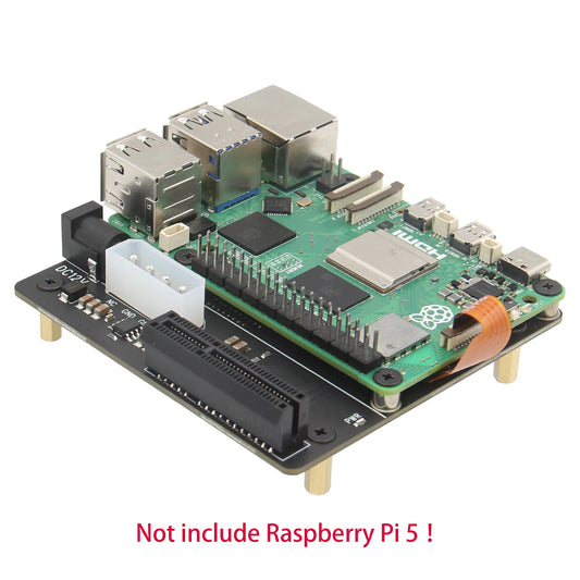 Custom X1010 V1.1 PCIe FFC Connector to Standard PCIe x4 slot Expansion Board for     Pi 5