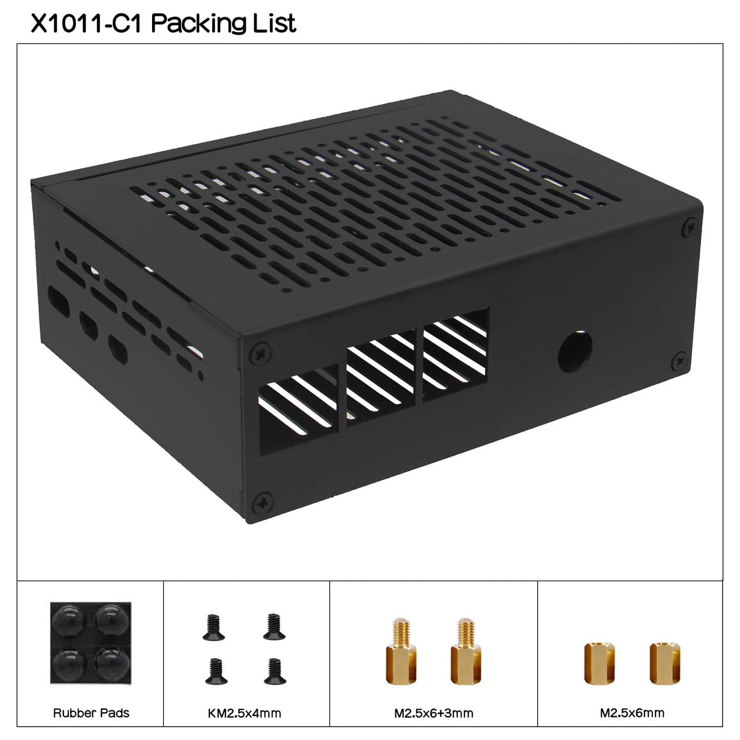 Custom X1011-C1 Metal Case for     Pi 5 & X1011 Board
