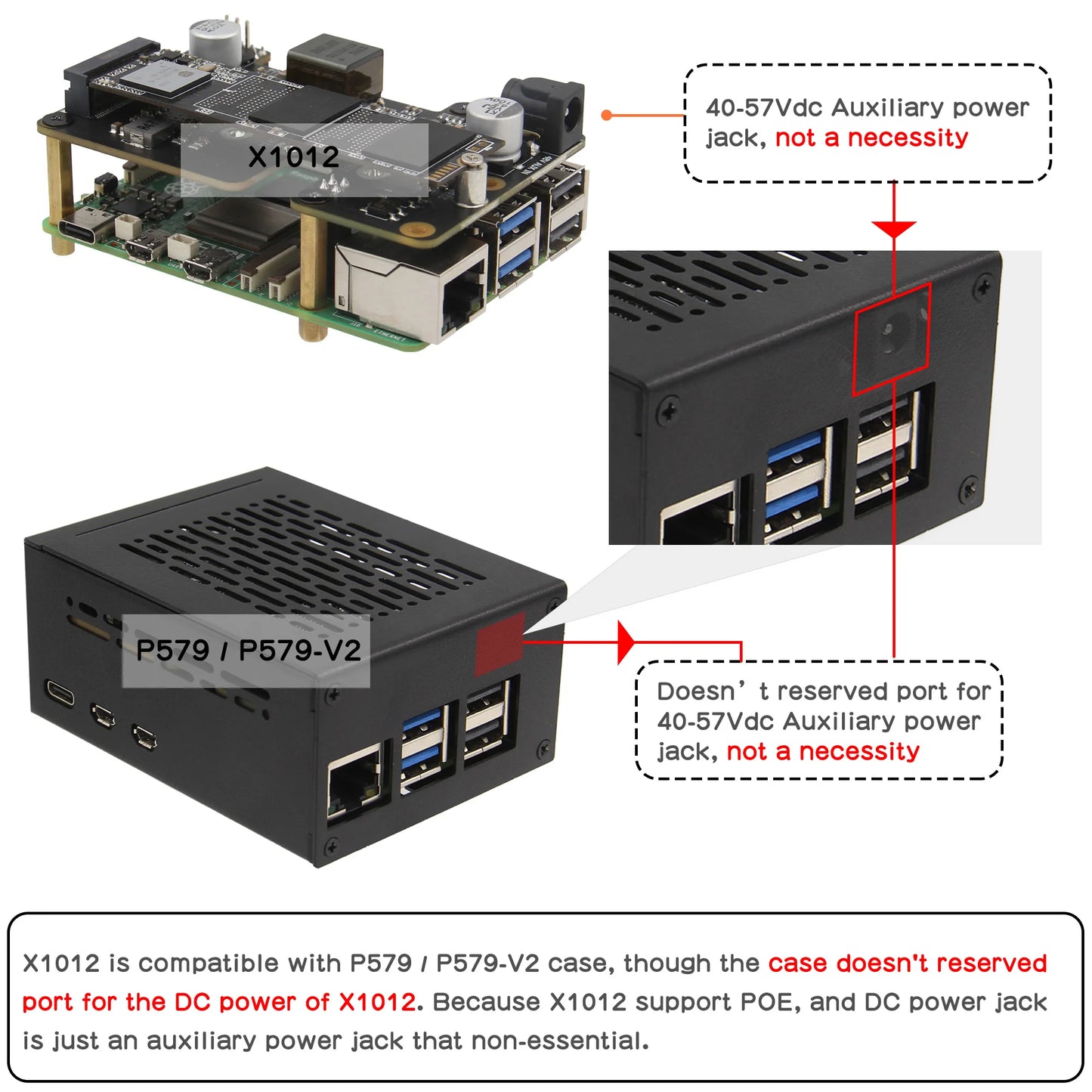 Custom X1012 POE NVME Shield | POE HAT for     Pi 5