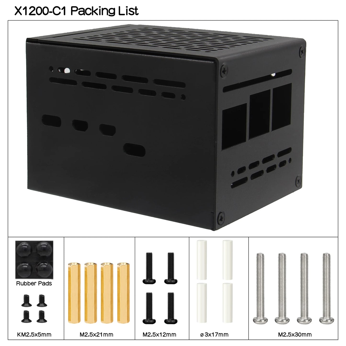 Custom X1200-C1 Metal Case for     Pi 5 & X1200 UPS Board