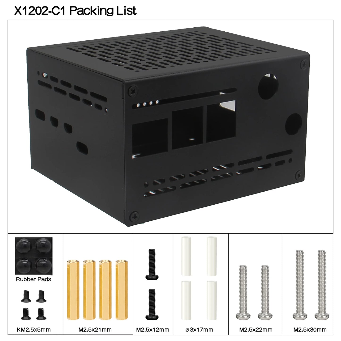 Custom X1202-C1 Metal Case for     Pi 5 & X1202 UPS Board