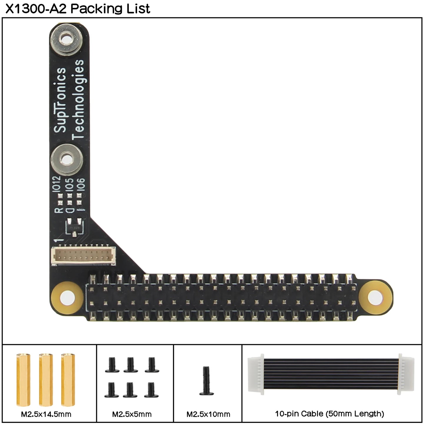 Custom X1300-A2 I2S Audio Accessory Auxiliary Board for     Pi & X1300 / X630