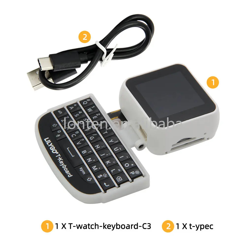 Custom Watch-Keyboard-C3 V1.0 ESP32-C3 T-Watch Expansion Module QWERTY BT Wireless MINI Small Keyboard Development Board Manufacturer