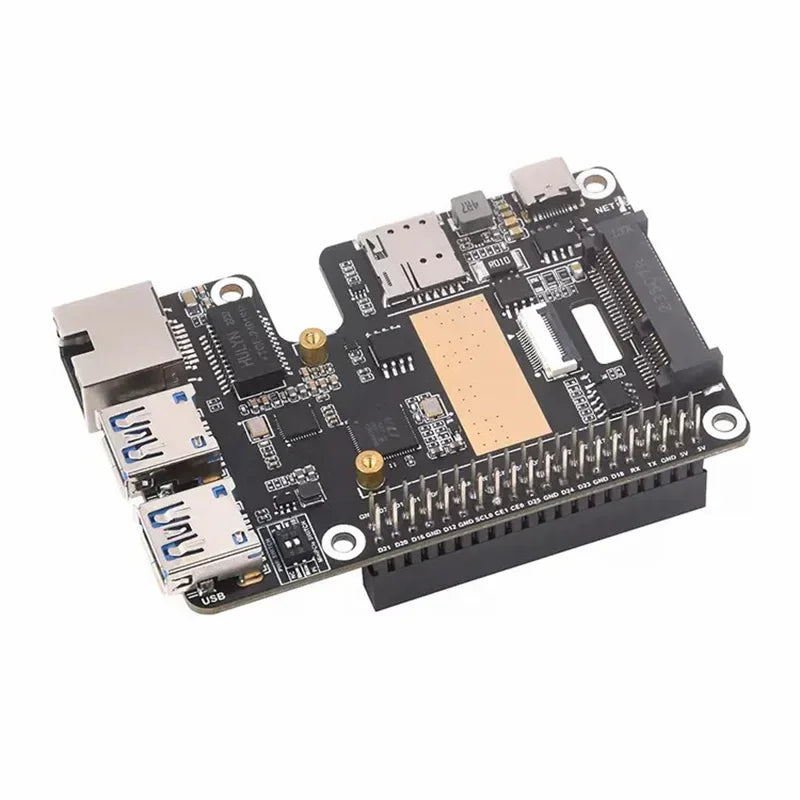 Raspberry Pi 5 PCIe to 4G LTE Module - SIM Card Internet Adapter with Gigabit RJ45 Ethernet