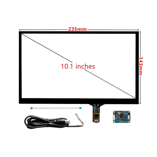 Custom 10.1 Inch 234mm*142mm Raspberry Pi Tablet PC Navigation Capacitive Digitizer Touch Screen Panel Glass USB Driver Board Manufacturer