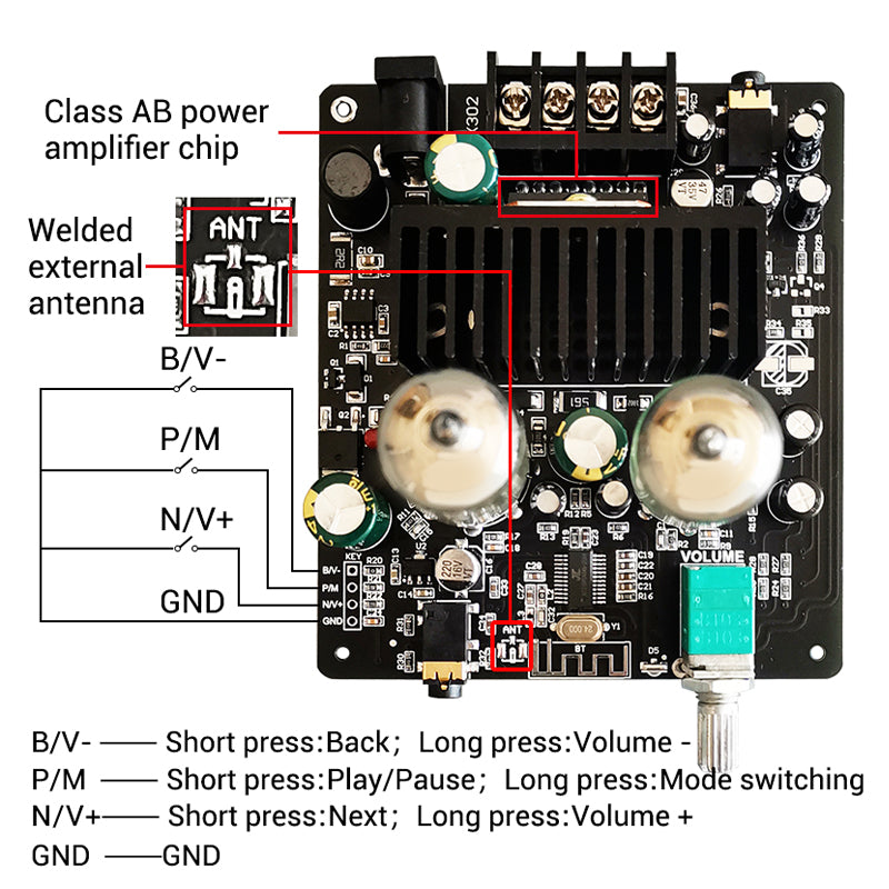 6J1 Preamplifier Power 2*30W Amplifiers HiFi Tube Preamp Stereo Bile Buffer audio amplifier board pcb assembly