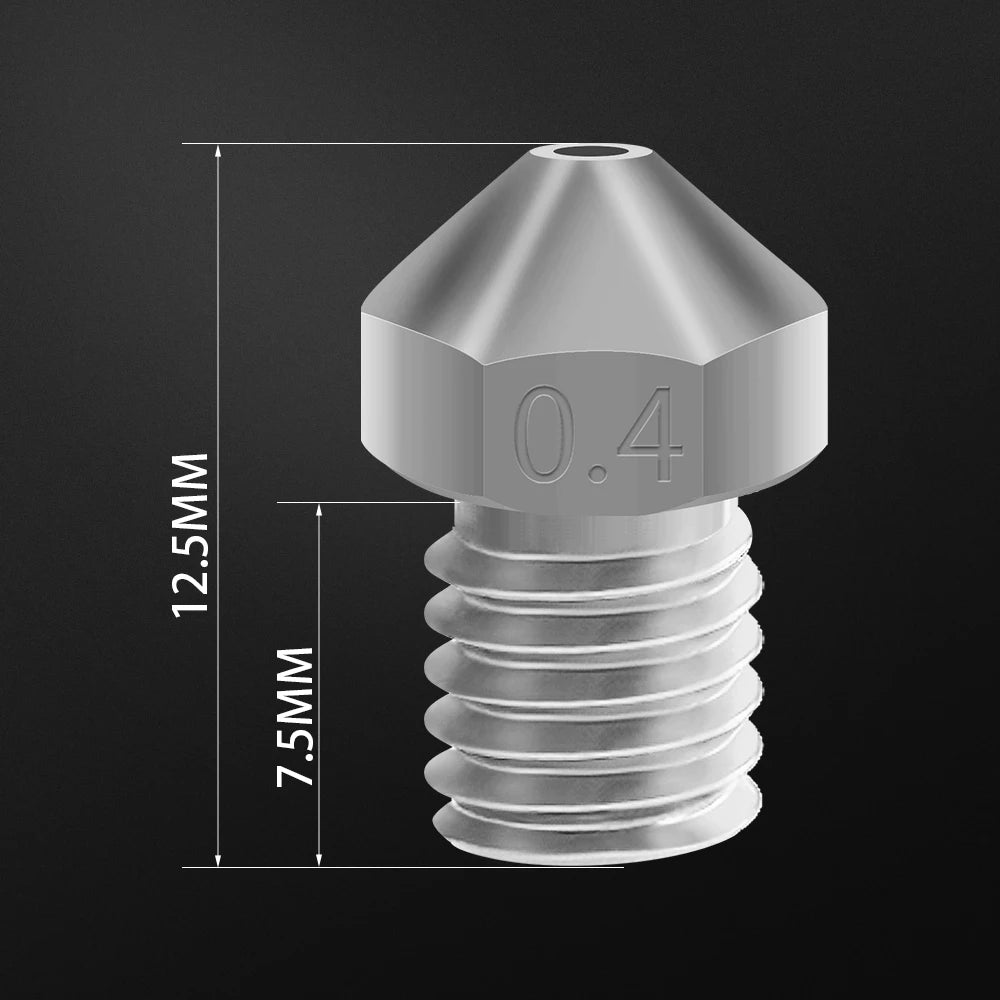 Custom T-V6 Plated Copper Nozzle Durable Non-stick High Performance For 3D Printers M6 Thread For E3D V6 Dragon Hotend Manufacturer