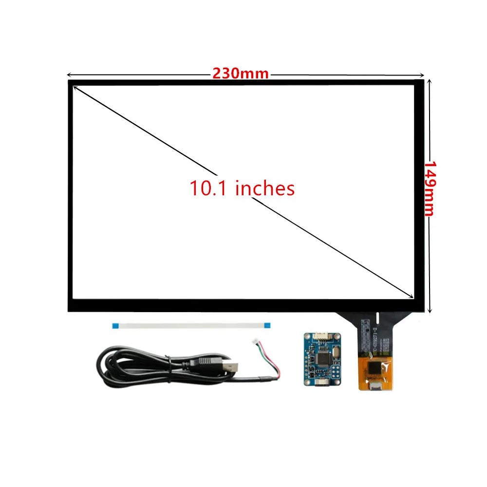 Custom 10.1 Inch 230mm*149mm Raspberry Pi Tablet PC Navigation Capacitive Touch Digitizer Touchscreen Panel Glass USB Driver Board Manufacturer