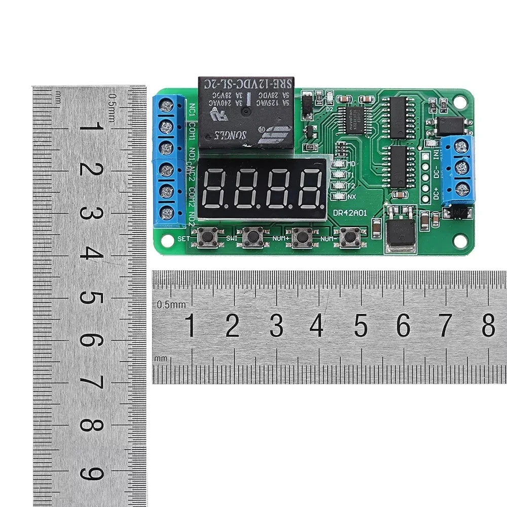 Custom Dual Channel 12V 5A Digital Tube DPDT Multi-function Time Delay Relay Timer Switch Module Manufacturer