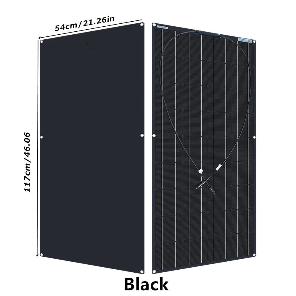 Custom 600W Solar Panel Kit Complete 18 Volts 120 Watts 240W 360W 480W Flexible Panels Solar System For Home Roof RV Caravan Yacht Manufacturer