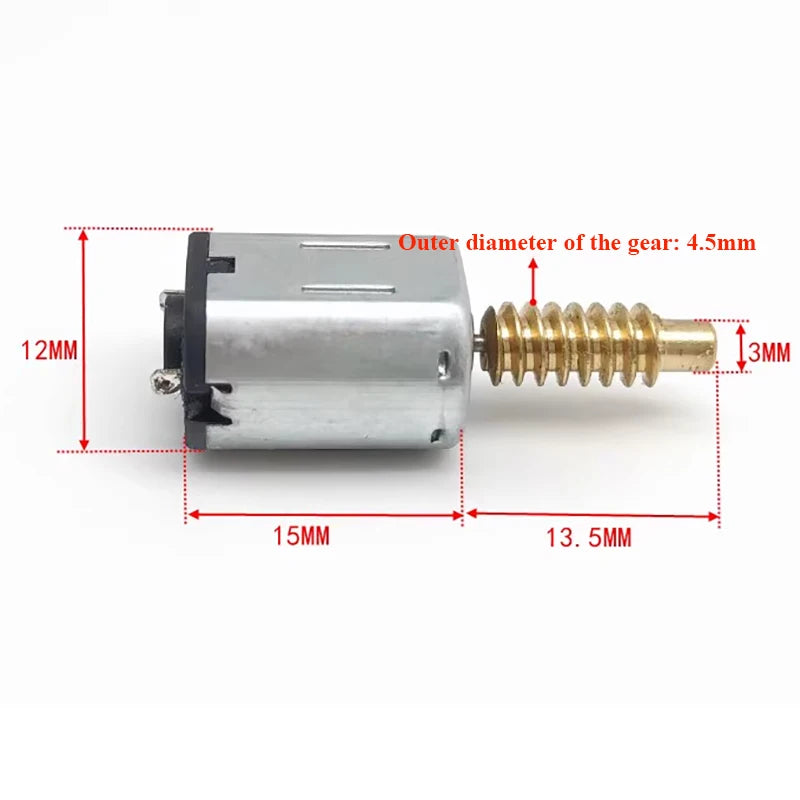Custom Mini Precious Metal Brush N20 Motor with Worm Gear DC 1.5V-6V 28000RPM High Speed Manufacturer