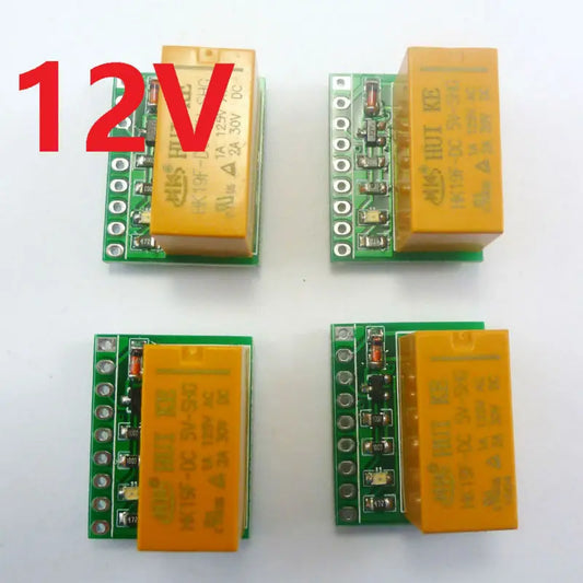 Custom OEM 4PCS DC 12V 1CH DPDT Signal Relay Module Board HK19F PCB Board for LED Motor o equipment Level polarity inversion Manufacturer