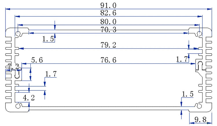 Custom Aluminum Enclosure Box PCB Instrument Box DIY Electronic Project Case 91mm*37mm*120mm Manufacturer
