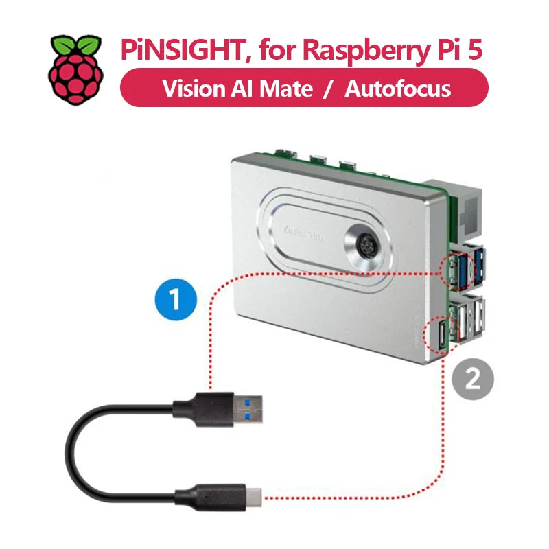 PiNSIGHT 12MP USB AutoFocus Vision AI Camera Module for Raspberry Pi 5