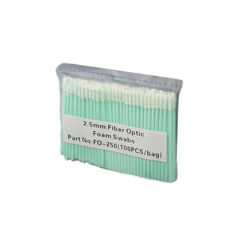 Custom 100PCS/bag SC FC LC MU ST fiber optic cleaning Sticks rod FOS-250mm 2.5MM Fiber Optic Connector Cleaner Cotton swab Manufacturer