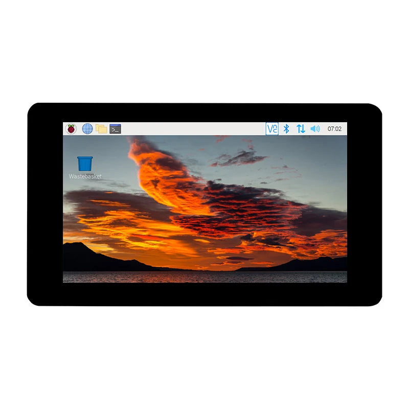 Custom Raspberry Pi 7 Inch IPS Display 1024x600 Capacitive Touch Screen 5 Points Adjustable Brightness LCD for Raspberry Pi 5 4