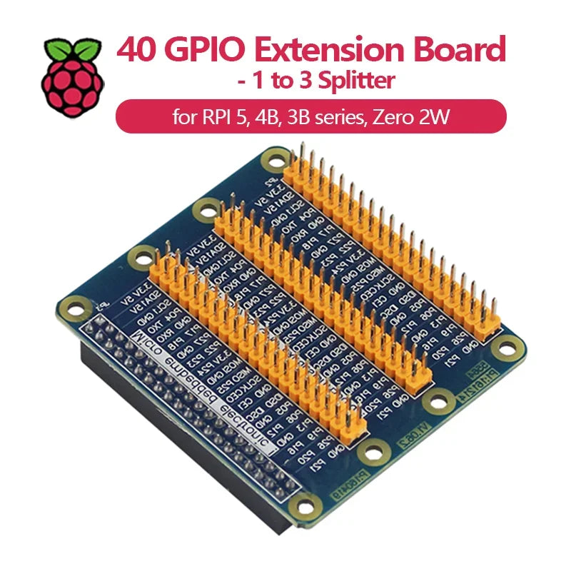 Raspberry Pi GPIO Extension Board 1 To 3, 40 Pin GPIO Module for Raspberry Pi 5, 4B, 3B+/3B, Zero 2 W Banana Pi